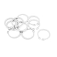 thumbnail image 1 of Unique Bargains 10 Pcs Anneaux de Retenue Externes en Acier Inoxydable 304 25mm, 1 of 2