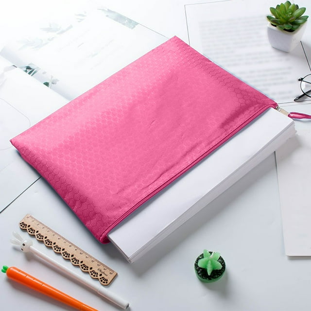 Sokhug File Folder Expandable Poly Envelopes Waterproof Transparent File Pouch with Snap Closure & Label Pocket Assorted Colors for School Organization, Oxford Cloth, 13.19x9.45in