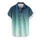 thumbnail image 4 of Camisas de Manga Corta de Botón para Hombre, Blusa de Moda Casual de Impresión de Gradiente de Cuello de Vuelta Hecha de 95% Poliéster 5% Spandex para el Verano, Camisas de Verano para Hombre, 4 of 4
