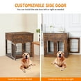 thumbnail image 5 of Dog Crate Furniture with 2 Drawers, 3-Doors Furniture Style Dog Crate Table, Indoor Dog Kennel Tv Stand,Dog House, Side End Table, 31.5"L*23.6"W*32"H/39.4"L*23.6"W*40"H, 5 of 8