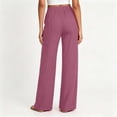 thumbnail image 4 of Mlzmgr Wide Leg Pants for Women Casual Loose Drawstring Elastic High Waisted Cotton Linen Summer Beach Pants with Pockets(X-Large), 4 of 8