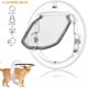 thumbnail image 5 of Puerta para gatos con cierre de 4 vías, solapa transparente, fácil instalación, adecuada para gatos y perros, solapa segura, diseño transparente, instalación rápida, 5 of 5