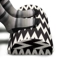 thumbnail image 3 of Abstract Foot Rest, Continuous and Classic Geometric Design of Vertical Zigzags Composition, Non-Slip Backing Adjustable Ergonomic Memory Foam Leg Support for Office, Dark Grey Eggshell, by Ambesonne, 3 of 5