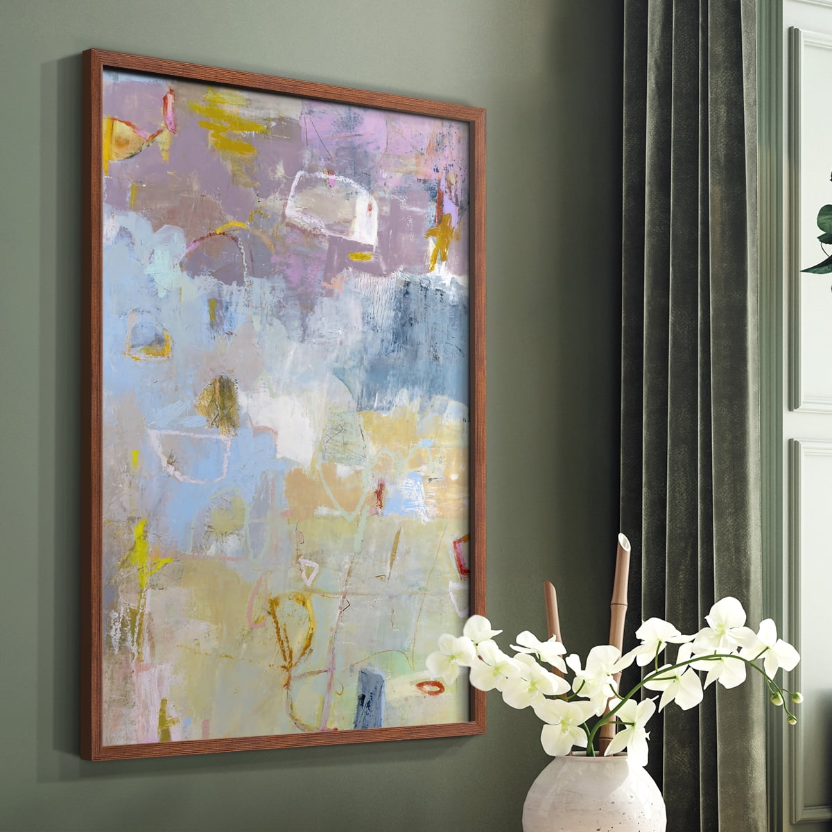 Whilst I Framed Print in Brown Solid Wood 8 x 10 Framed Print