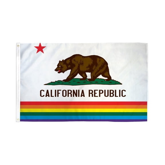 California (Rainbow) Flag 3x5ft Poly