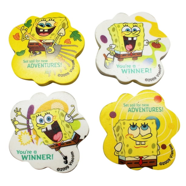 Spongebob Squarepants Cloud Shaped Kids Eraser Set 4pc Com Spongebob Squarepants Cloud Shaped Kids