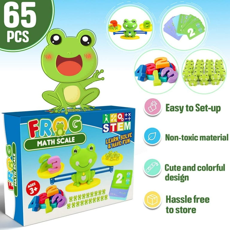 BBPOOL Frog Balance Cool Math Counting Game Educational Early Learning  Scale STEM Toys Gifts for Preschool Toddlers Kids Age 3 4 5 6