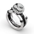thumbnail image 6 of Halloween Style Black And White Zircon Rings For Men And Women, 6 of 8