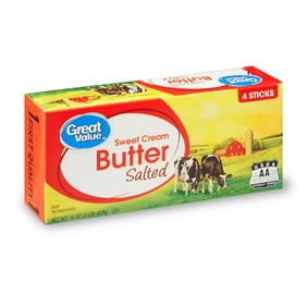 Great Value Salted Sweet Cream Butter, 16 oz, 4 Sticks