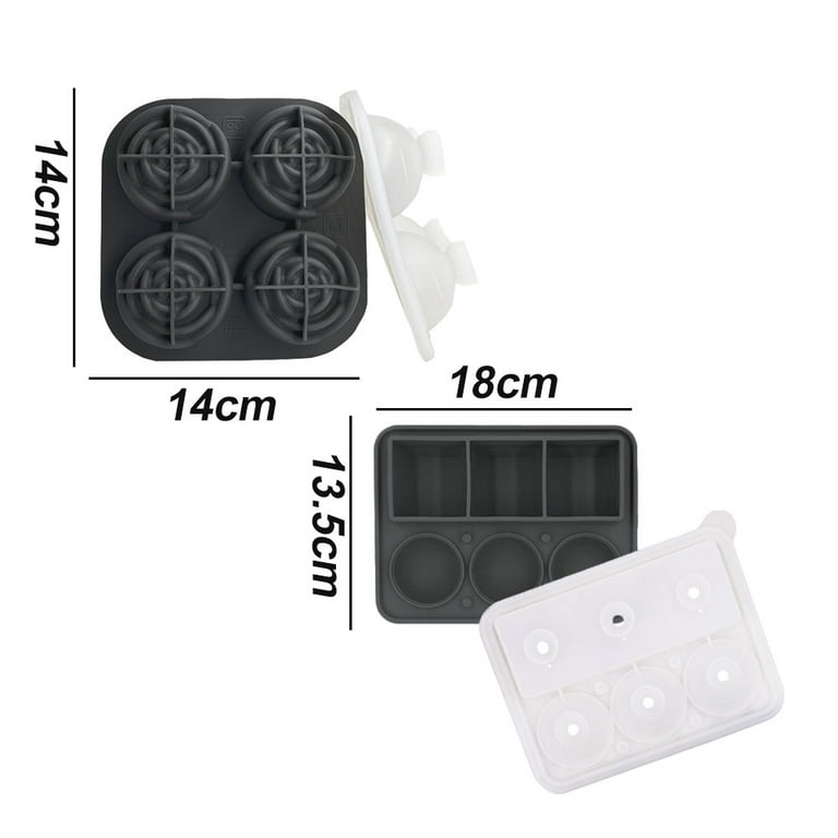 Glacio Premium Silicone Ice Tray Set - 2-in-1 Combo with Large 2 Squa –  Drink With Greg LLC