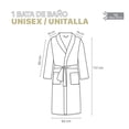 thumbnail image 3 of Bata de Baño Suave, Absorbente y de Secado Rápido, Unisex Real Textil (Gris, Unitalla), 3 of 9