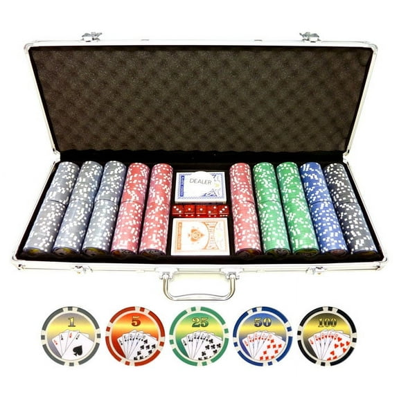 11.5g 500pc Royal Flush Poker Chips Set