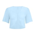 thumbnail image 3 of HCYSFG Womens Chiffon Shrug Open Front Short Sleeve Sheer Cropped Lightweight Bolero Formal Wedding Evening Party Layering Cardigan, 3 of 4
