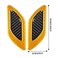 thumbnail image 4 of TOMALL 6Pcs 3D Strong Reflective Stripe Sticker for Car Fender Hood Bumper High-Intensity Night Visibility Reflective Decal Safety Warning Diamond Grade Carbon Fiber Universal for Car SUV (Orange), 4 of 4