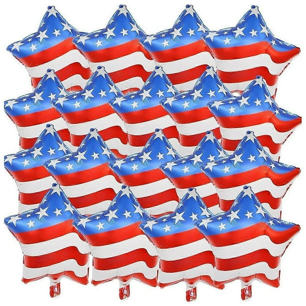 July 4th American Independence Day Patriotic Balloon USA National Day 18-Inch Star-Shaped Aluminum Film Balloon