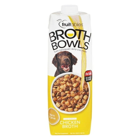 Fruitables Broth Bowls Chicken Dog Supplement Tub, 33.8