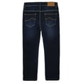 thumbnail image 2 of KIDSCOOL SPACE Big Boys Jeans,Kid Elastic Band Inside Slim Fit Denim Pants,Deep Blue,9-10 Years, 2 of 5