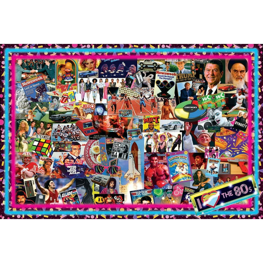 The Crazy 80's! Retro Puzzle For Adults And Kids 1000 Piece Jigsaw