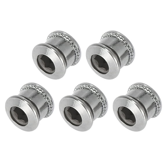 5pcs Silver Tone Chainring Nuts Road Bike MTB Bicycle Chain Ring Bolts Nuts