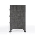 thumbnail image 2 of Bowery Hill Traditional Raffia 6 Drawer Dresser in Charcoal Finish, 2 of 7