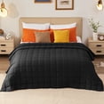 thumbnail image 2 of Teler Weighted Blanket for Adult (20lbs 60.2"x80.2" Queen Size Black) ,Cooling Breathable Heavy Blanket, 2 of 15