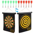 thumbnail image 1 of Tablero de dardos magnético para niños, tablero de dardos de doble cara con 12 dardos magnéticos, 2 juegos, juegos de dardos para interiores y exteriores para niños y adolescentes de 4 a 16 años, 1 of 7