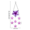 thumbnail image 2 of Stained Glass Wind Chime Suncatcher - Multicolor with Golden Stars, Handmade Look Hanging Ornament for Garden, Window, Home Garden Decor - Ready to Hang, 2 of 5