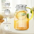 thumbnail image 3 of GPED Jarra de Vidrio de 64 oz, Jarra de Agua con Tapa y Boquilla, Jarra de Vidrio de 1.8L Carafe para Refrigerador, Jarras de Jugo Helado de Borosilicato Grueso para Bebidas Frías y Calientes, Jarra, 3 of 7