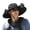 Black, variant on Solar Powered Fan Hat, Cooling Hat for Adults, Outdoor Wide Brim Sun Hat with 2 Solar Fan