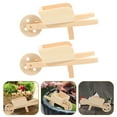 thumbnail image 4 of LOLIPPYY 2 pcs Doll House Miniature Mini Wooden Wheelbarrows Models Mini Cart Wheelbarrows, 4 of 7