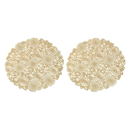 

Mat Coasters Christmas Place Pot Rose Gold Placemats Placemat Tableware Kettle Tea Kitchen Resistant Decorative Heat