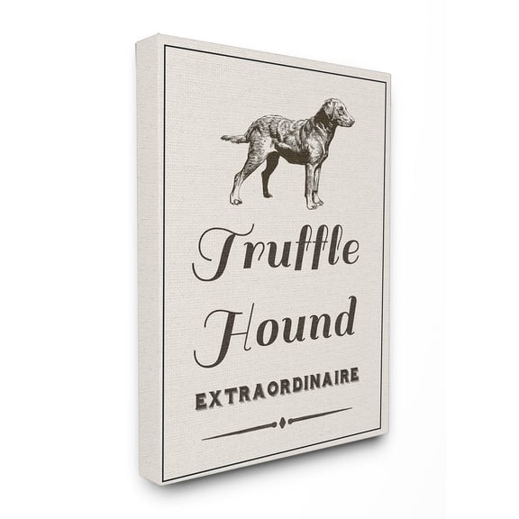 Stupell Truffle Hound Extraordinaire Stretched Canvas Wall Art 30 x 40