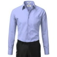 thumbnail image 2 of Berlioni Italy Men's Long Sleeve Solid Premium Dress Shirt, 2 of 4