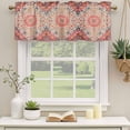 thumbnail image 2 of Boho Ethnic Curtain Valances for Windows, Kitchen Valance Window Treatments Panel 2 Pack, Southwest Aztec Tribal Geometric Aesthetic Rod Pocket Short Curtains for Bathroom Bedroom 42 x 18 Inch, 2 of 8
