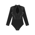 thumbnail image 5 of YUUMIN Gymnastic Leotard for Women Long Sleeve Figure Ice Skating Dress Ballet Athletic Dance Black XL, 5 of 7