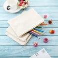 thumbnail image 4 of Bolsa para manualidades DIY en blanco, estuche de lona para lápices, bolsa de cosméticos de lona para maquillaje, bolsa de aseo de viaje multiusos, bolsas con cierre, 10 Uds., 4 of 7