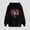 Black, variant on Crunowin Women Hooded Sweatshirts, Long Sleeve Loose Fit Heart Printed Fashion Pullover Tops Red S