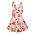 thumbnail image 5 of Uourmeti Cartoon Capybara & Watermelon Skirted One-Piece Swimsuit - Cute Quick Dry Swim Dress for Girls Summer Beach Pool, 5 of 8