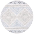 thumbnail image 2 of SAFAVIEH Micro-Loop Mackenzie Southwestern Wool Area Rug, Ivory/Grey, 5' x 5' Round, 2 of 9