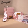 thumbnail image 5 of Wrangler Cow Print KeyChain Wristlet Wallets for Women Western Dual Pouch Wristlet Portable Credit Card Holder Wallet With Zipper, Cow-Pink, 5 of 9