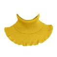 thumbnail image 2 of dianhelloya Female Winter Turtleneck Collar Solid Color Breathable Knitted Scarf Neck Gaiter Yellow, 2 of 8