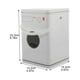 thumbnail image 5 of ColoMX Contenedor de detergente en polvo para lavandería de gran capacidad, caja de Metal en forma de lavadora para detergentes, 5 of 7
