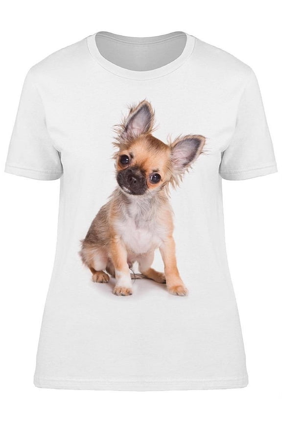 Chihuahua Pup, Curious T-Shirt Women -Image by Shutterstock, Female Medium
