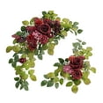 thumbnail image 1 of Juego de 2 arcos de flores para bodas, arreglos florales, decoración decorativa para bodas. Rojo, 1 of 9