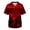 Red, variant on Halloween Scrub Tops for Men Short Sleeve V Neck Pumpkin Print Tees Stretch Wrinkle-Resist Nurse Medical Uniform, S