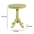 thumbnail image 4 of Benzara Traditional Style Wooden Round Side Table with Turned Pedestal Base, Yellow, 4 of 5