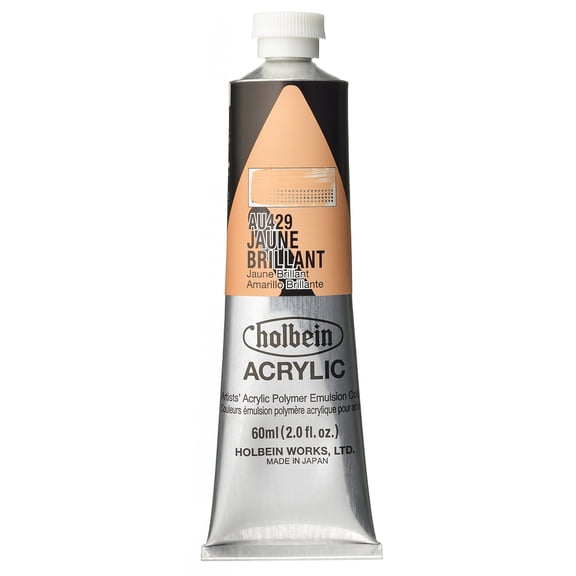Holbein Artist Heavy Body Acrylic Color, 60ml, Jaune Brilliant