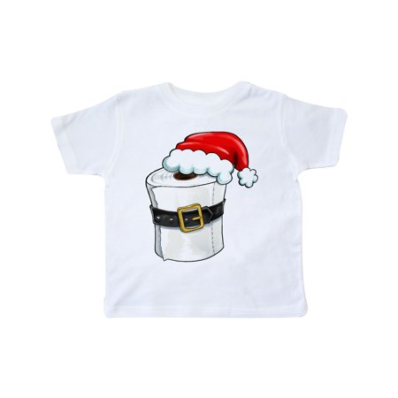 

Inktastic Toilet Paper with Santa Hat and Belt Gift Toddler Boy or Toddler Girl T-Shirt
