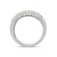 thumbnail image 5 of 1 1/10 Ct Round Cut Lab Created Moissanite Diamond Multi-Row Anniversary Wedding Band Ring In 14K White Gold Over Sterling Silver(G-H/VVS1,1.10 Cttw)-8, 5 of 8