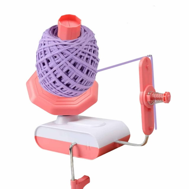 Wweixi Fully Electric Winding Machine Pink Wool Electric Ball Yarn Machine ABS Durable to Make Suitable Crochet Enthusiasts EU Standard